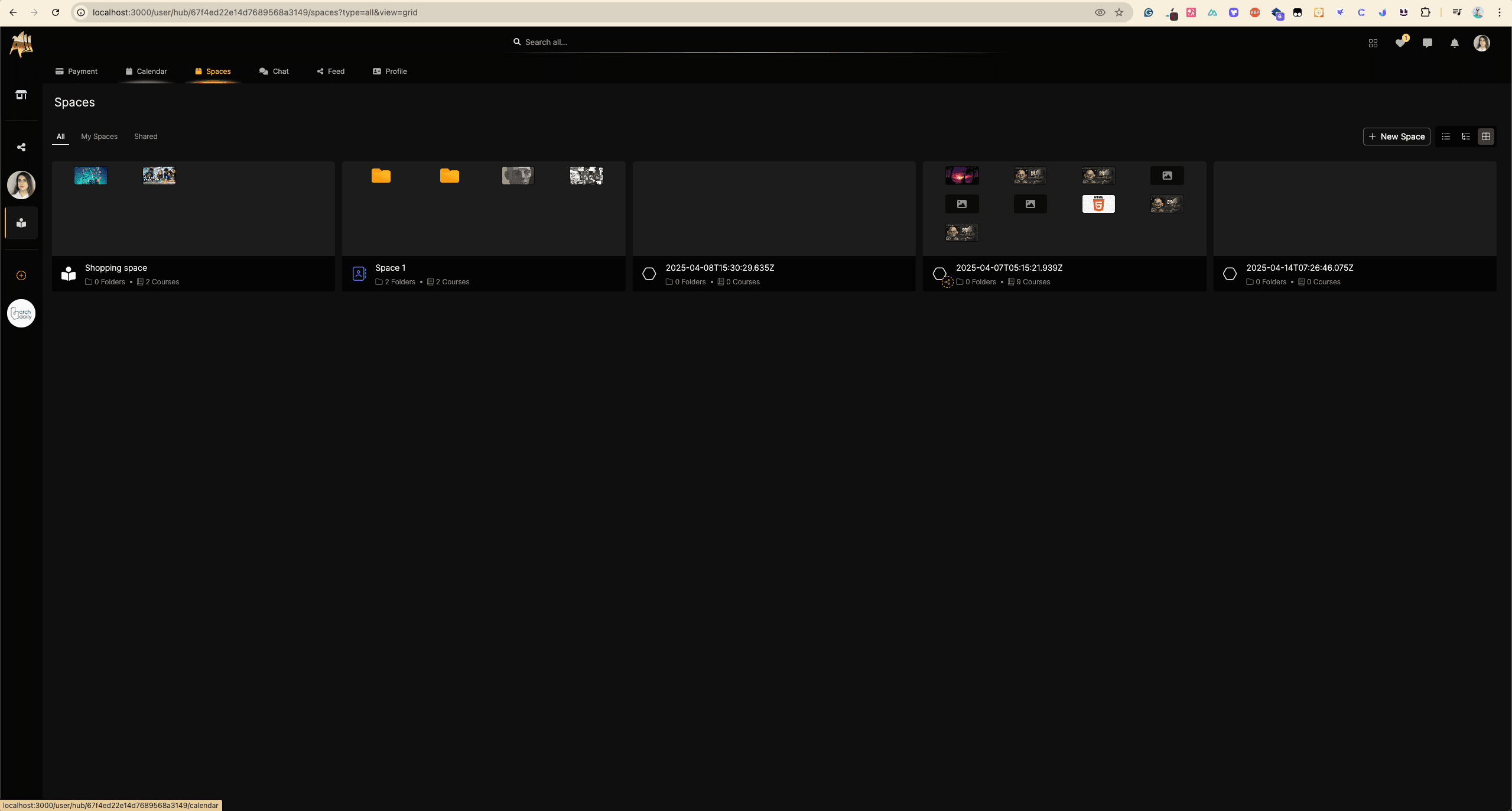 Aladia Online Learning Platform screen