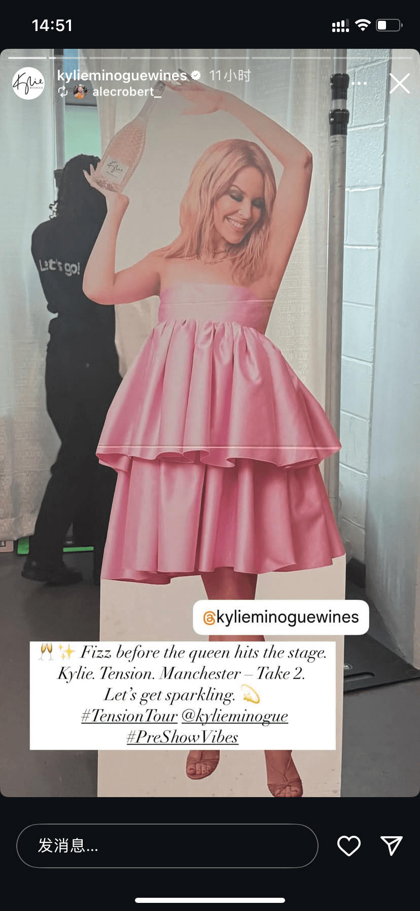Kylie Minogue Wine AR screen
